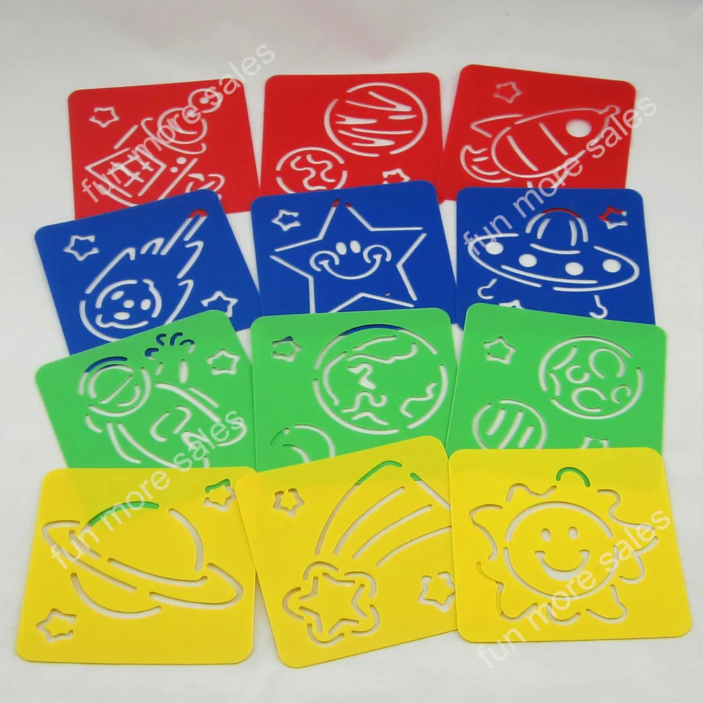 12Designs/set Stencils for painting Kids drawing templates Plastic picture boards Washable 128x128x0.6mm
12Designs/set Stencils for painting Kids drawing templates Plastic picture boards Washable 128x128x0.6mm