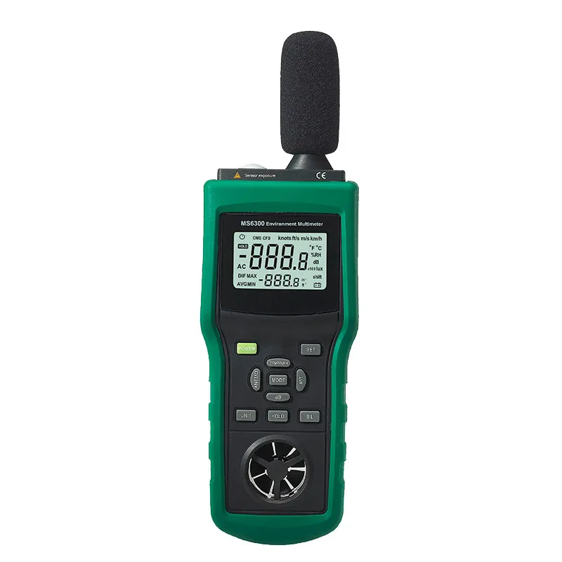 Hot Sale Digital Multifunction Environment Meter MS6300 Temperature Humidity Sound Level Air Flow Meter illuminometer Anemometer
Hot Sale Digital Multifunction Environment Meter MS6300 Temperature Humidity Sound Level Air Flow Meter illuminometer Anemometer