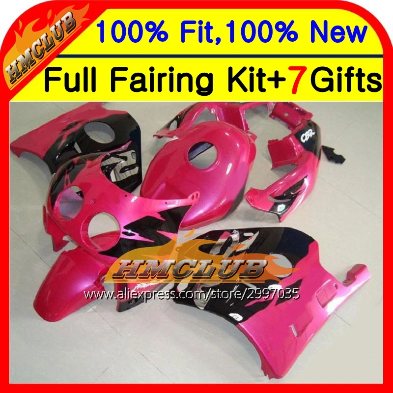 Body Rose For HONDA Injection CBR250RR MC22 90-99 CBR 250RR 17HM13 CBR250 RR Pink black 90 91 92 93 94 95 96 97 98 99 Fairing
Body Rose For HONDA Injection CBR250RR MC22 90-99 CBR 250RR 17HM13 CBR250 RR Pink black 90 91 92 93 94 95 96 97 98 99 Fairing