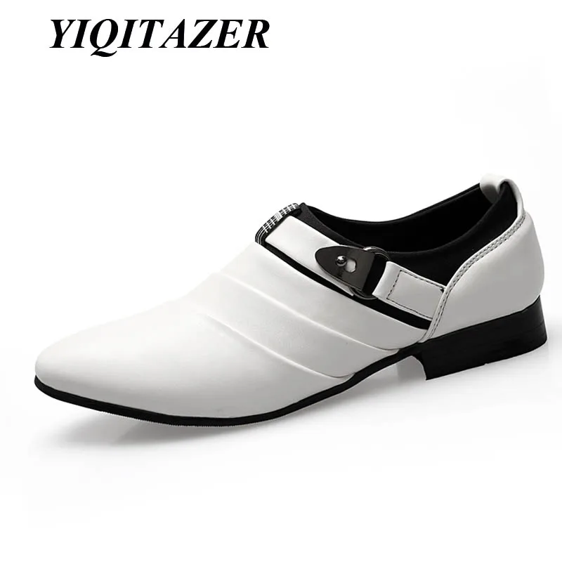 YIQITAZER 2017 Hot Sale White Black Casual Dress Men Shoes Leather,Slip-on Pointed-Toe Derby Shoes Man Autumn Spring
YIQITAZER 2017 Hot Sale White Black Casual Dress Men Shoes Leather,Slip-on Pointed-Toe Derby Shoes Man Autumn Spring