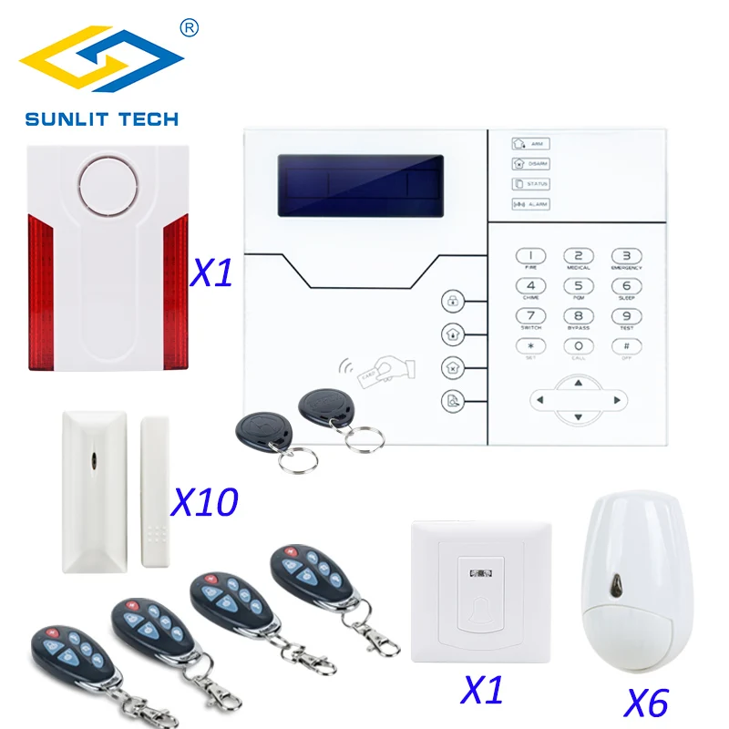 Wireless TCP IP GSM Alarm System Remote Control For Home Burglar Security Pet Immune PIR Motion Senor Door Detector Strobe Siren
Wireless TCP IP GSM Alarm System Remote Control For Home Burglar Security Pet Immune PIR Motion Senor Door Detector Strobe Siren
