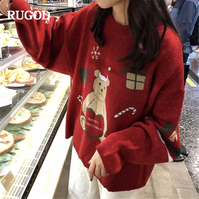 RUGOD/Винтажные Модные женские пуловеры с круглым вырезом 2018 повседневные