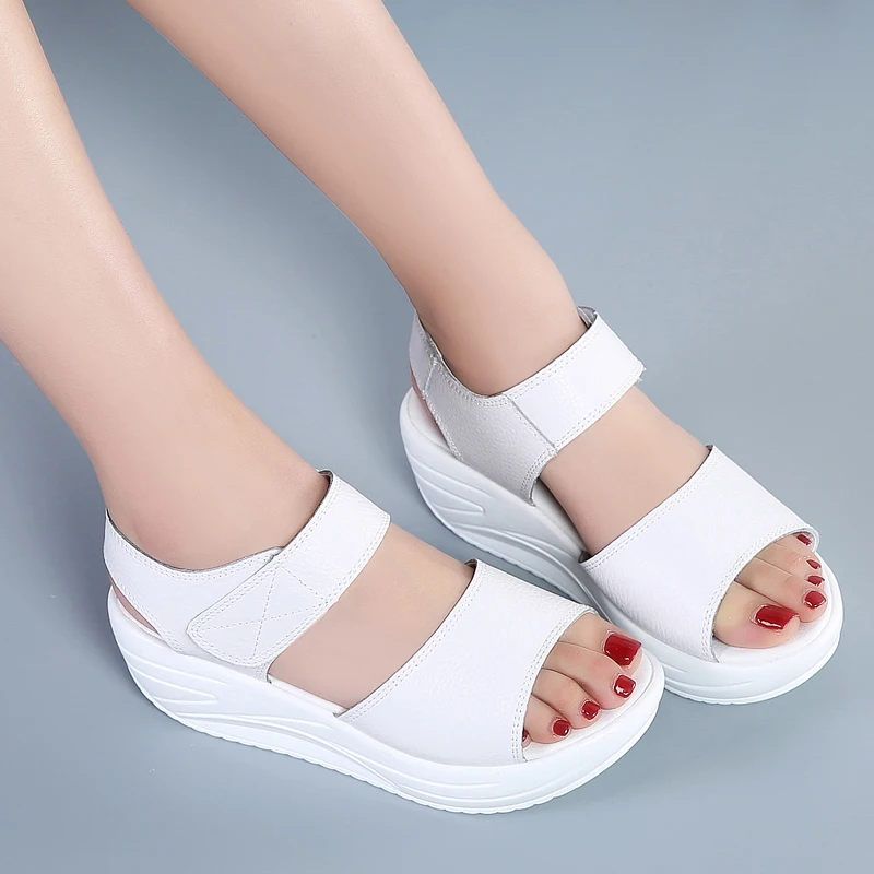 WDZKN Women Wedge Sandals Summer Platform Casual Shoes Fashion Concise Black White Open Toe Split Leather Sandals Woman Shoes
WDZKN Women Wedge Sandals Summer Platform Casual Shoes Fashion Concise Black White Open Toe Split Leather Sandals Woman Shoes