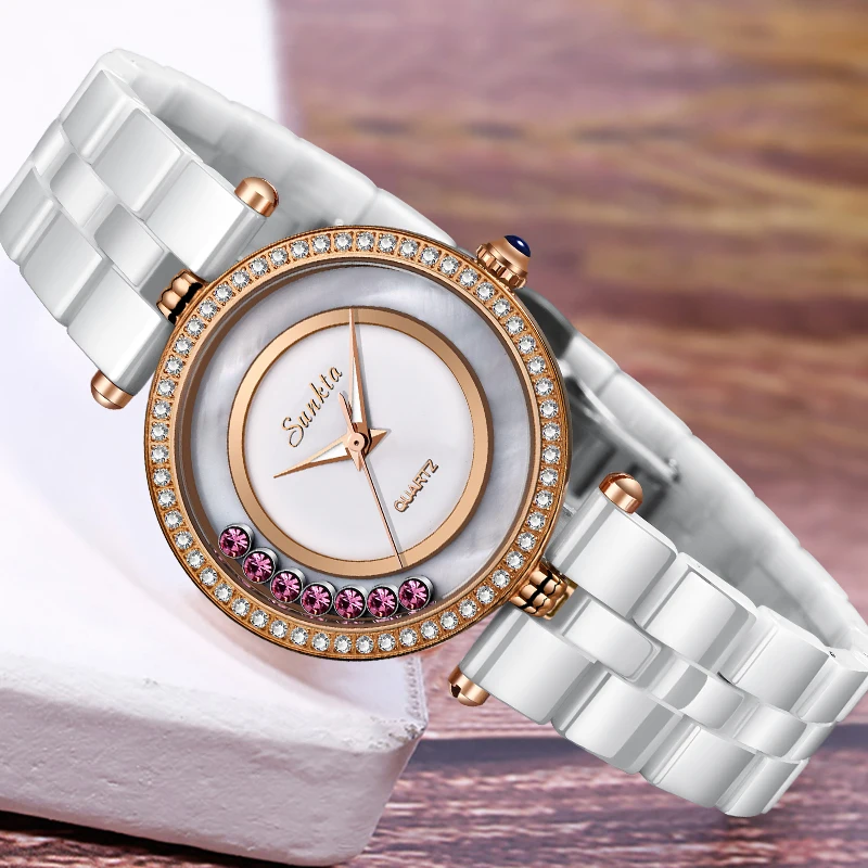 SUNKTA Top Brand Luxury Diamond Watch Ceramic Quartz Women Watches Waterproof Fashion Mother-of-pearl Surface Watches Ladies Box
SUNKTA Top Brand Luxury Diamond Watch Ceramic Quartz Women Watches Waterproof Fashion Mother-of-pearl Surface Watches Ladies Box
