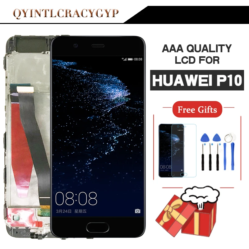ЖК-дисплей с рамкой для Huawei P10, дисплей с 10 точками касания, качество AAA, VTR-AL00, VTR-AL01, VTR-L09
ЖК-дисплей с рамкой для Huawei P10, дисплей с 10 точками касания, качество AAA, VTR-AL00, VTR-AL01, VTR-L09
