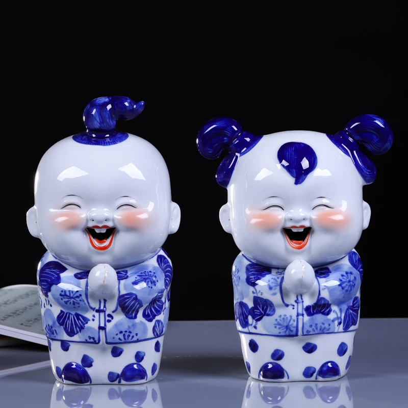 Jingdezhen ceramic ornaments hand carved blue and white decoration Home Furnishing festive wedding gift Fuwa
Jingdezhen ceramic ornaments hand carved blue and white decoration Home Furnishing festive wedding gift Fuwa