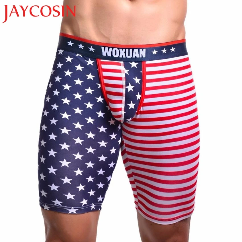 Нижнее белье JAYCOSIN Newly 2018 с флагом сексуальное нижнее в полоску мужские боксеры
