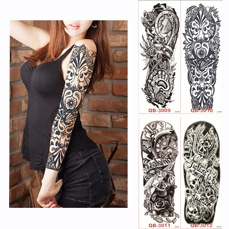 1pcs large waterproof full arm tattoo sticker fake tattoos Sleeve ink death skull on the body art for men women
1pcs large waterproof full arm tattoo sticker fake tattoos Sleeve ink death skull on the body art for men women