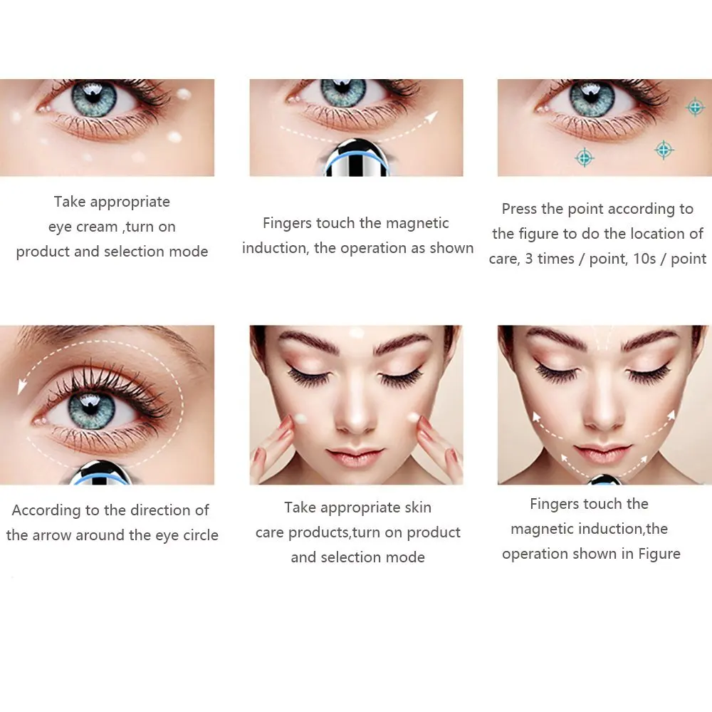 Electric Heated Sonic Eye Massager Wand Rechargeable Face Massager Roller Wand Eliminating Wrink Anti-aging Eye Care Machine
Electric Heated Sonic Eye Massager Wand Rechargeable Face Massager Roller Wand Eliminating Wrink Anti-aging Eye Care Machine