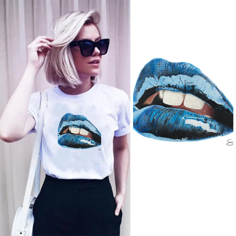 Dark Blue Lips Ironing on Heat Transfer A-level Washable Patches Stickers for Clothes T-shirts DIY Appliques Wholesale Patches
Dark Blue Lips Ironing on Heat Transfer A-level Washable Patches Stickers for Clothes T-shirts DIY Appliques Wholesale Patches