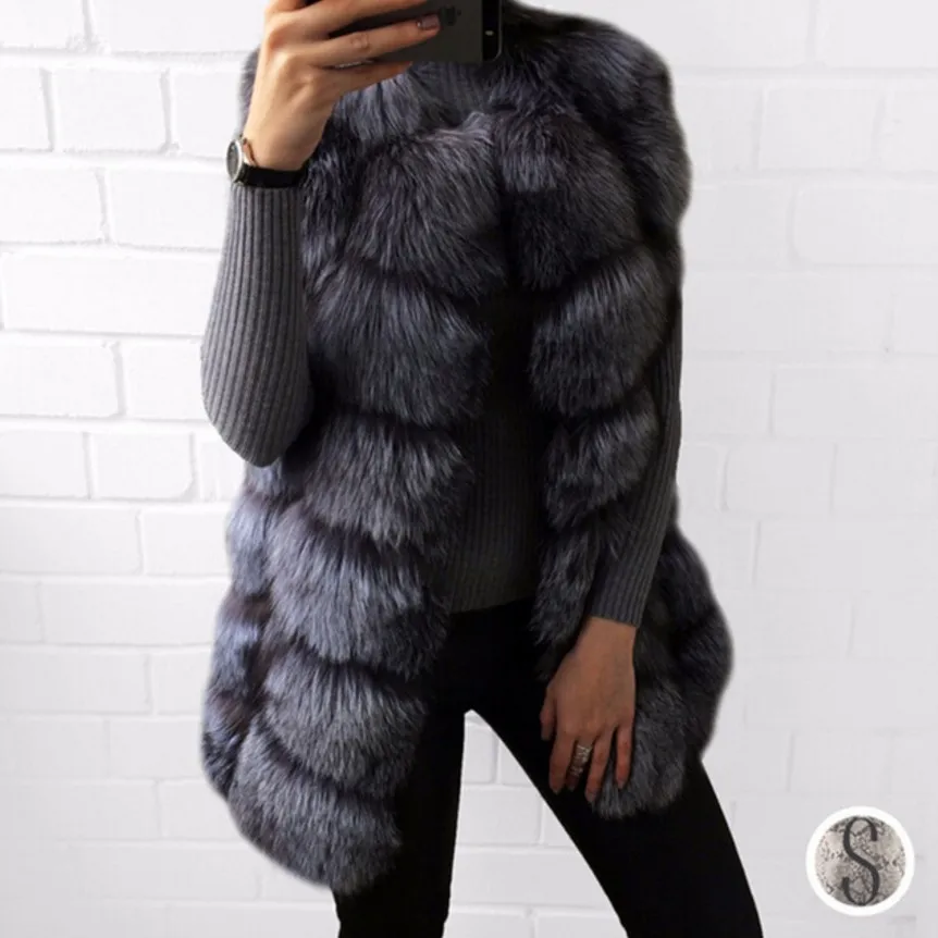 Women Real Natural Fur Vest Women Fox Fur Coat 2019 New Luxury Female Fur Jacket Warm Thick Long Winter Fur Vest Waistcoat
Women Real Natural Fur Vest Women Fox Fur Coat 2019 New Luxury Female Fur Jacket Warm Thick Long Winter Fur Vest Waistcoat