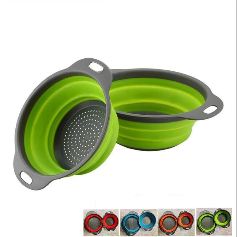 Foldable Silicone Colander Fruit Vegetable Washing Basket Strainer Collapsible Drainer With Handle Kitchen Tools
Foldable Silicone Colander Fruit Vegetable Washing Basket Strainer Collapsible Drainer With Handle Kitchen Tools