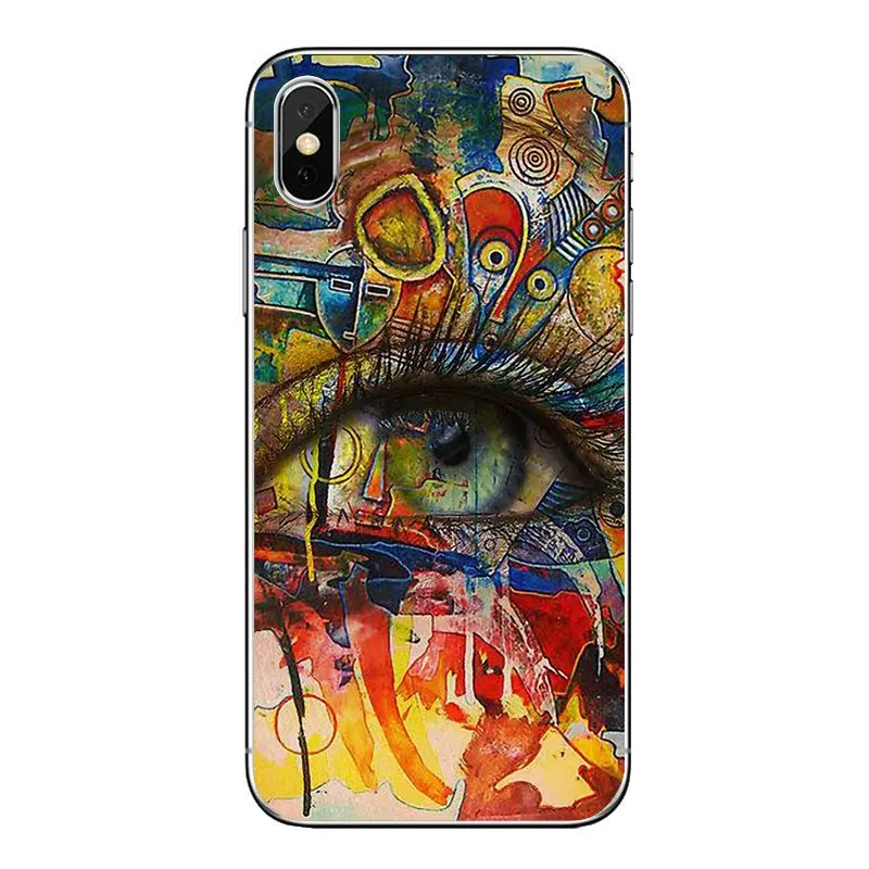 For Motorola Moto X4 E4 E5 G5 G5S G6 Z Z3 G3 C Play Plus Lovely Rainbow Eyes Girl Art Pattern Transparent Soft Cases Covers |