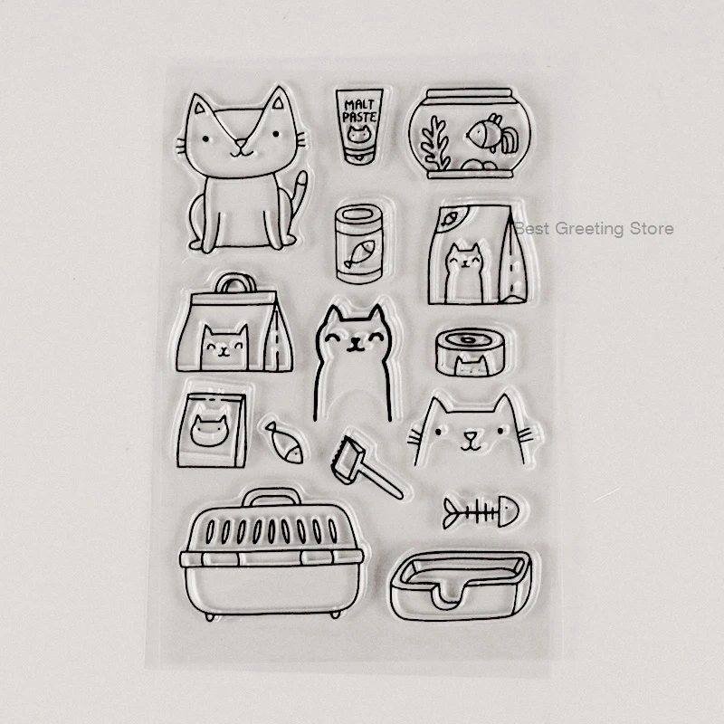Cute cat stamps pet cat daily routine traveler's stamps planner planner journal scrapbooking embellishment
Cute cat stamps pet cat daily routine traveler's stamps planner planner journal scrapbooking embellishment
