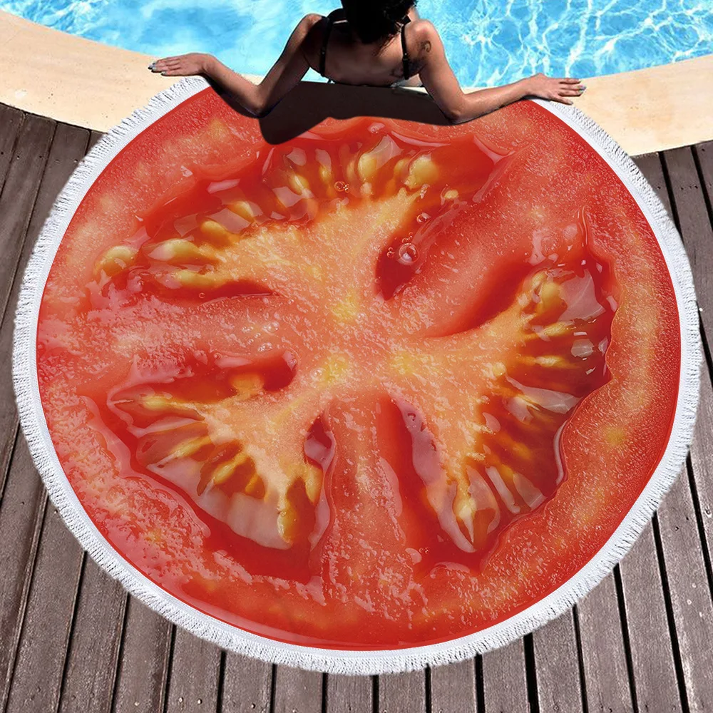 Fruit Orange Lemon Watermelon Printed Cartoon Microfiber Round Beach Towel Large Oversized Circle Tassels Fringe Toalha De Praia
Fruit Orange Lemon Watermelon Printed Cartoon Microfiber Round Beach Towel Large Oversized Circle Tassels Fringe Toalha De Praia