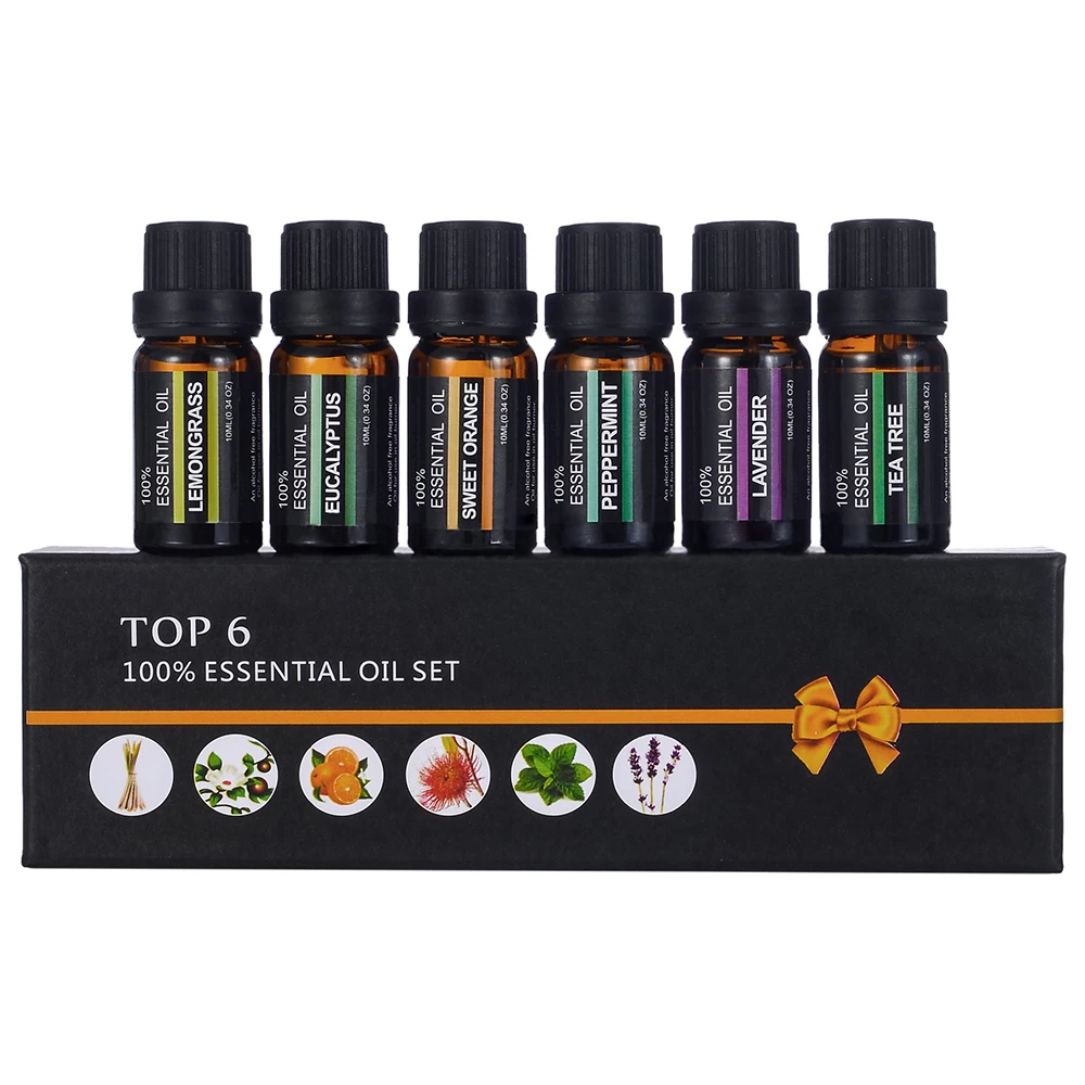 Essential Oil for Diffuser Aromatherapy Oil Humidifier 6 Kinds Fragrance of Orange Lavender Tea Tree Peppermint Eucalyptus 100%
Essential Oil for Diffuser Aromatherapy Oil Humidifier 6 Kinds Fragrance of Orange Lavender Tea Tree Peppermint Eucalyptus 100%