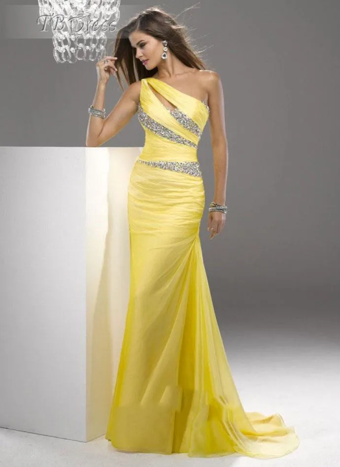 2019 Elegant Simple Yellow Evening Dresses One Shoulder Beaded Mermaid Embellished Backless Chiffon Evening Gowns Prom Gowns
2019 Elegant Simple Yellow Evening Dresses One Shoulder Beaded Mermaid Embellished Backless Chiffon Evening Gowns Prom Gowns