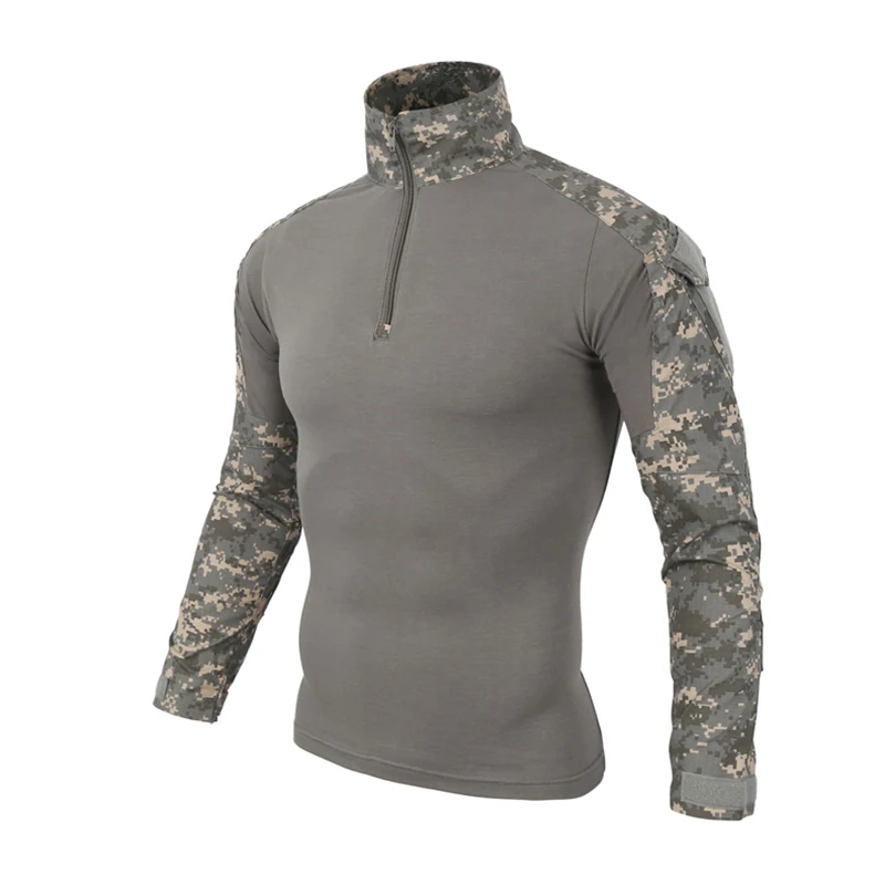 Мужская камуфляжная футболка армейская тактическая с длинным рукавом|tactical t shirt|t