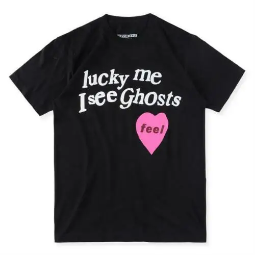 Новая футболка Lucky Me KIDS SEE GHOSTS CFG Kanye West толстовка Повседневная рубашка|Мужские