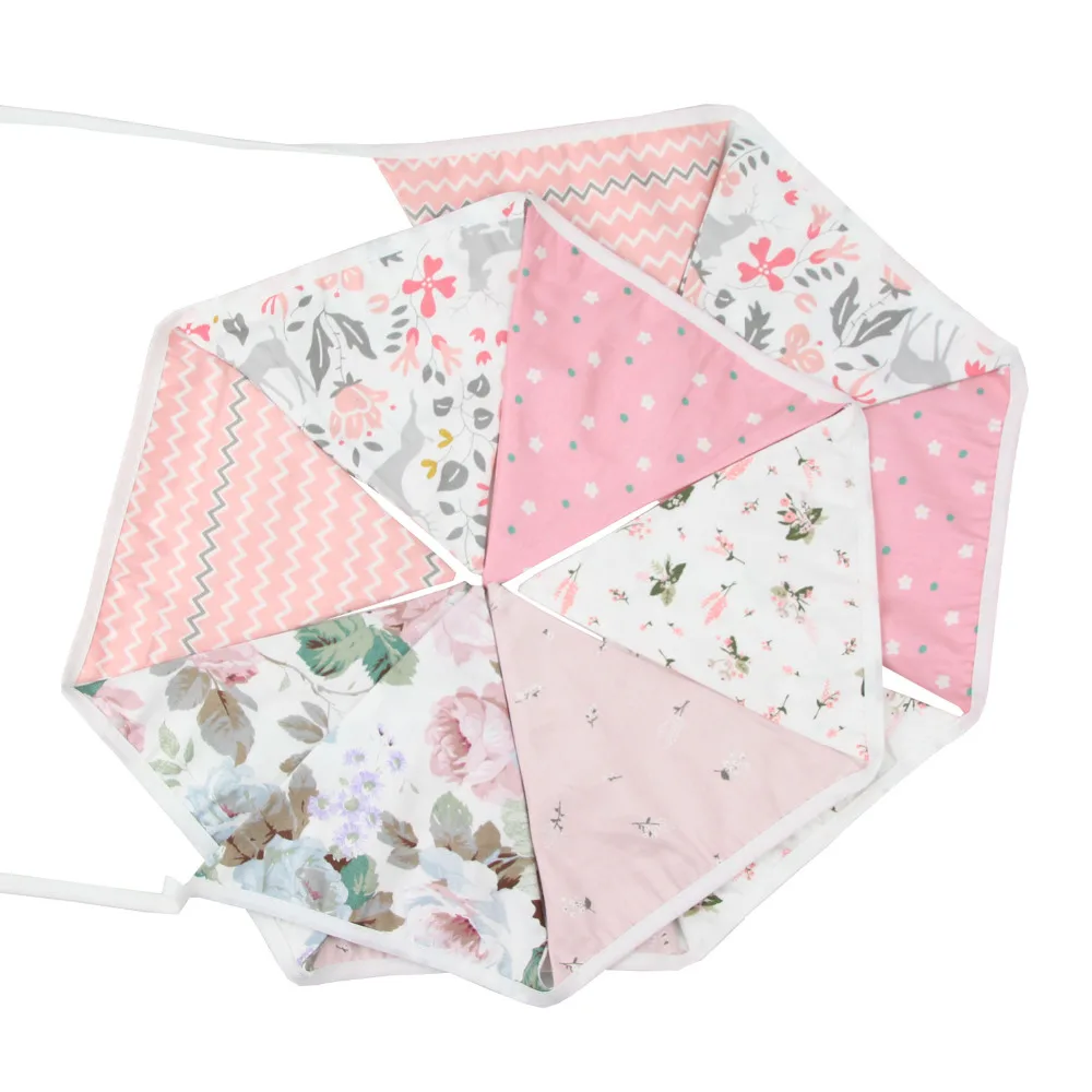 New 3.2M INS Floral Fabric triangle banner Bunting Flags Children's Birthday Party Decoration Banner School Classroom Garland
New 3.2M INS Floral Fabric triangle banner Bunting Flags Children's Birthday Party Decoration Banner School Classroom Garland
