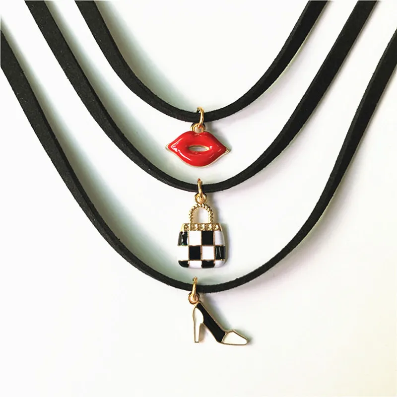 Новинка готические ожерелья чокер для женщин черное кружевное ожерелье