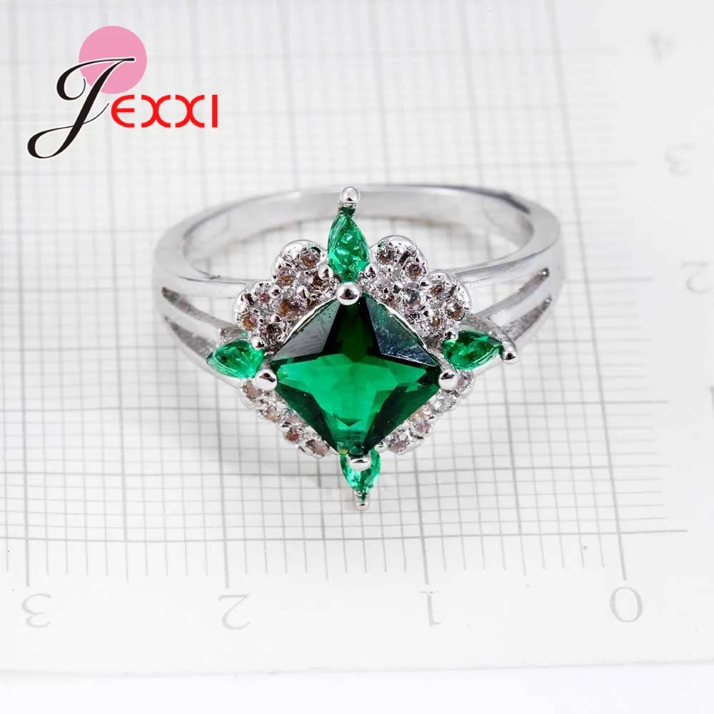 New Valentine's Day Gift Womens Sterling Silver Wedding Large Ring Green Zircon Engagement Anillos Ringen Jewelry
New Valentine's Day Gift Womens Sterling Silver Wedding Large Ring Green Zircon Engagement Anillos Ringen Jewelry