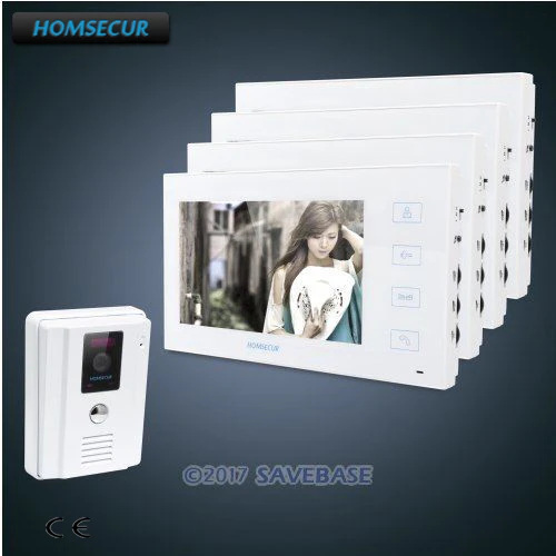 HOMSECUR 7 "видео и аудио умный дверной звонок + Сенсорный домофон для домашней