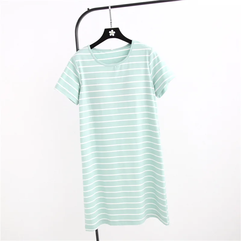 Fdfklak Summer Short Sleeve Ladies Night Gown Striped Sleeping Dress Nighties For Women Sleepwear Loungewear 6 Styles Q1282
Fdfklak Summer Short Sleeve Ladies Night Gown Striped Sleeping Dress Nighties For Women Sleepwear Loungewear 6 Styles Q1282