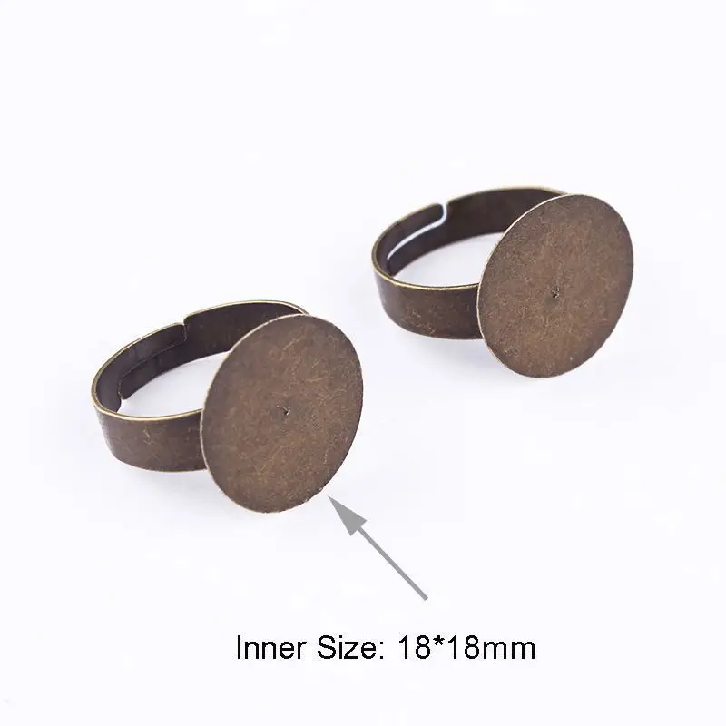 New Fit 18mm Round Ring Adjustable Antique Bronze Pendants Setting Cabochon Cameo Base Tray Bezel Blank DIY Jewelry Findings
New Fit 18mm Round Ring Adjustable Antique Bronze Pendants Setting Cabochon Cameo Base Tray Bezel Blank DIY Jewelry Findings