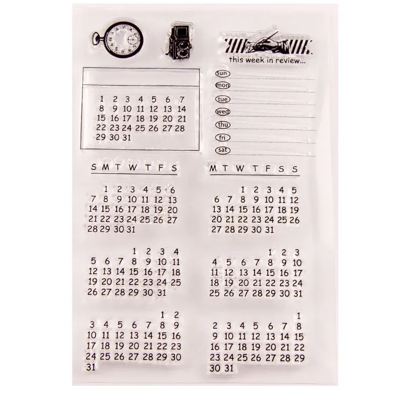 Calendar Year Clock Transparent Clear Stamps Silicone Seal for DIY Scrapbooking Card Making Photo Album Decor Crafts Supplies
Calendar Year Clock Transparent Clear Stamps Silicone Seal for DIY Scrapbooking Card Making Photo Album Decor Crafts Supplies