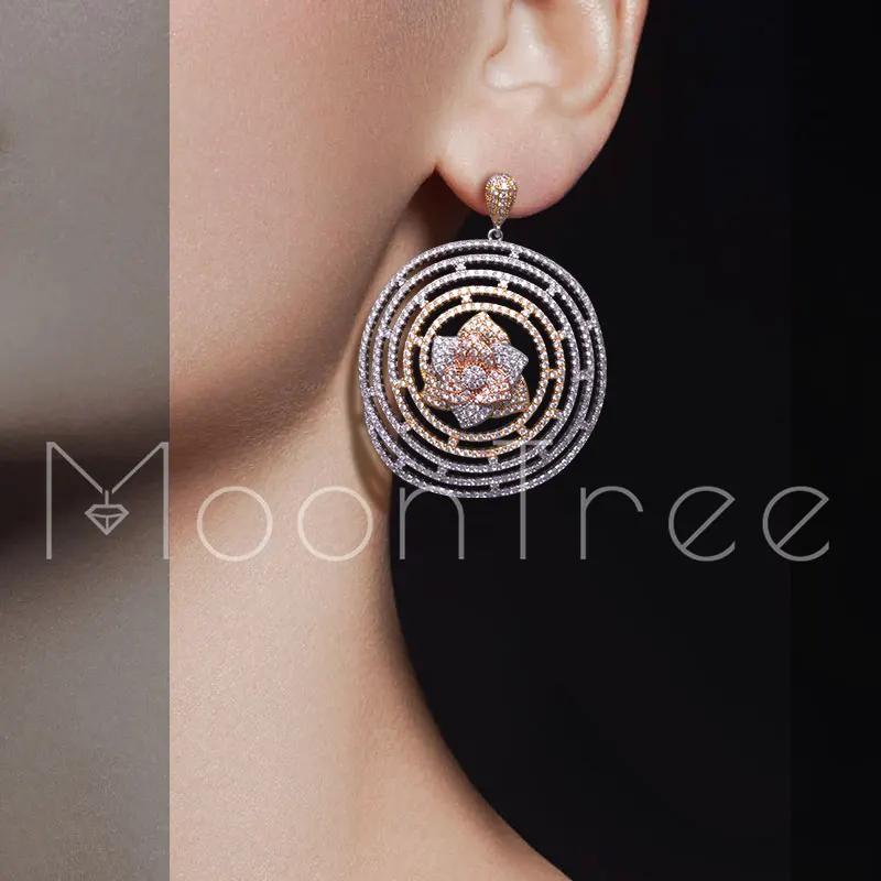 MoonTree 55MM Luxury Flower Luxury Line Full Mirco Paved Cubic Zirconia Women Engagement Wedding Drop Earring Fashion Jewelry
MoonTree 55MM Luxury Flower Luxury Line Full Mirco Paved Cubic Zirconia Women Engagement Wedding Drop Earring Fashion Jewelry