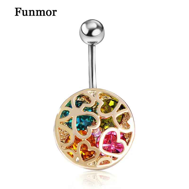 Joias Ouro Gold-color Love Heart Crystal Body Jewelry Piercings Navel Belly Button Rings Bikini Women Girls Beach Accessories
Joias Ouro Gold-color Love Heart Crystal Body Jewelry Piercings Navel Belly Button Rings Bikini Women Girls Beach Accessories