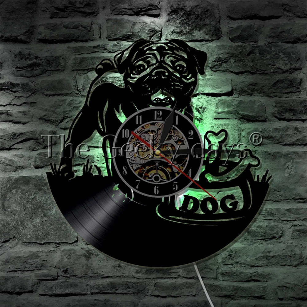 House Pet Puppy Kids Room Wall Clock Cute Pug Dog Vinyl Record Wall Clock Animal Handmade Wall Art Dog Lover Gift
House Pet Puppy Kids Room Wall Clock Cute Pug Dog Vinyl Record Wall Clock Animal Handmade Wall Art Dog Lover Gift