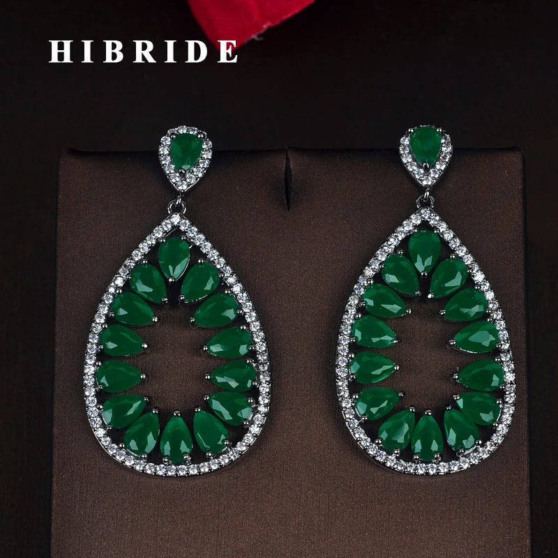 HIBRIDE Fashion Sparkling Green Cubic Zirconia Plant Women Dangle Earrings White Gold Color Pendientes Boucle d'oreille E-724
HIBRIDE Fashion Sparkling Green Cubic Zirconia Plant Women Dangle Earrings White Gold Color Pendientes Boucle d'oreille E-724