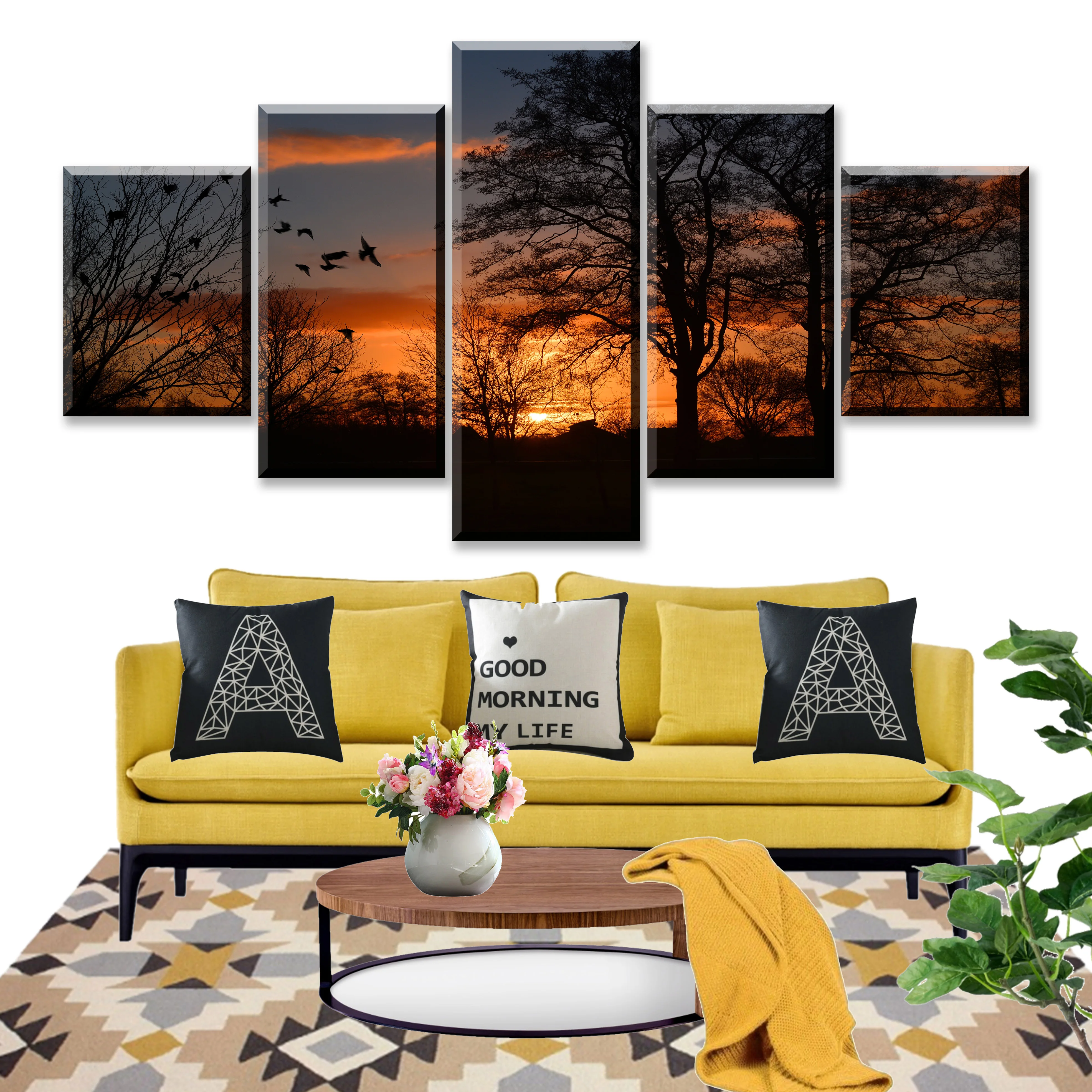 Canvas Painting Vintage Modern Wall Art Frame Printed Pictures 5 Panel Poster Sunrise Tree Landscape Photo For Living Room Decor
Canvas Painting Vintage Modern Wall Art Frame Printed Pictures 5 Panel Poster Sunrise Tree Landscape Photo For Living Room Decor