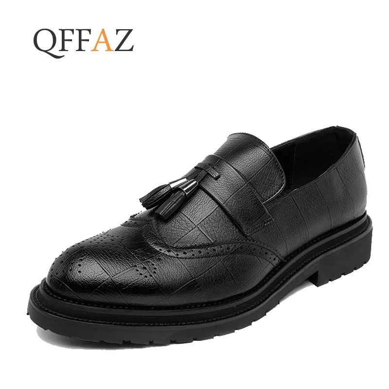 QFFAZ Male Luxury Leather Brogue Men Shoes Casual British Style Men Oxfords Fashion Brand Dress Shoes For Men
QFFAZ Male Luxury Leather Brogue Men Shoes Casual British Style Men Oxfords Fashion Brand Dress Shoes For Men