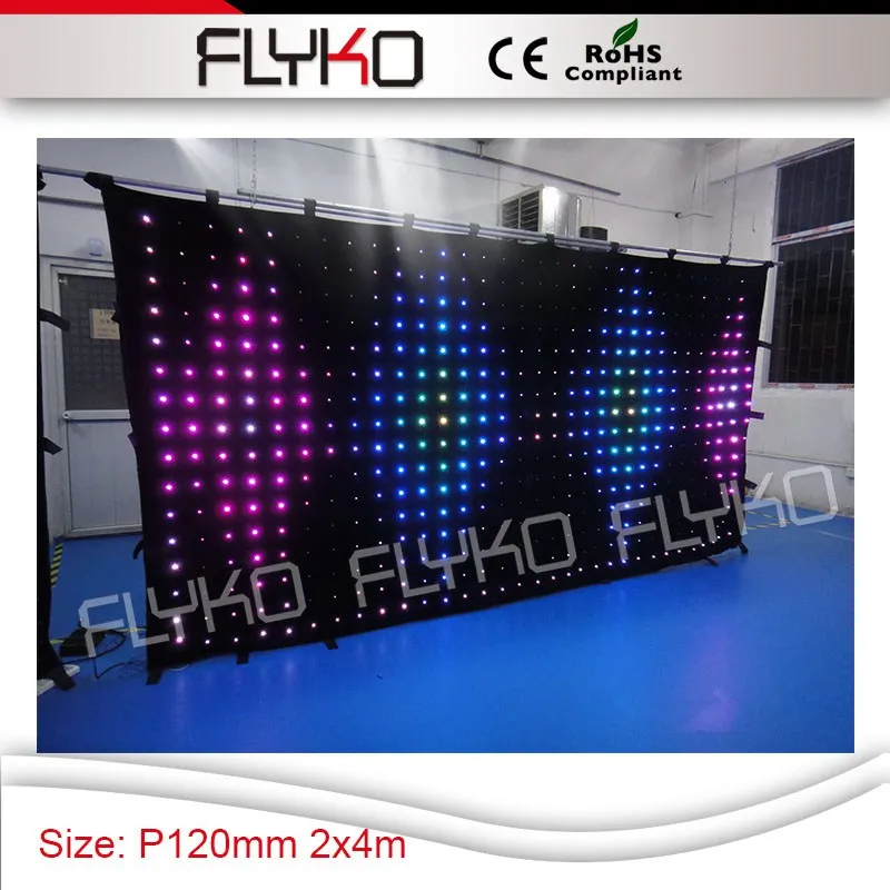 Светодиодный видеопроектор 2 м x 4 новый дизайн pixel pitch 120 мм светодиодная занавеска