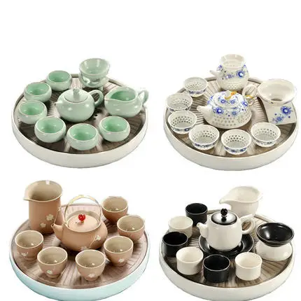 Home use Chinese Ru kiln Kung Fu teaware Set Teapot cups set ceramic dry tea tray sets Japanese simple small tea table tea sea
Home use Chinese Ru kiln Kung Fu teaware Set Teapot cups set ceramic dry tea tray sets Japanese simple small tea table tea sea