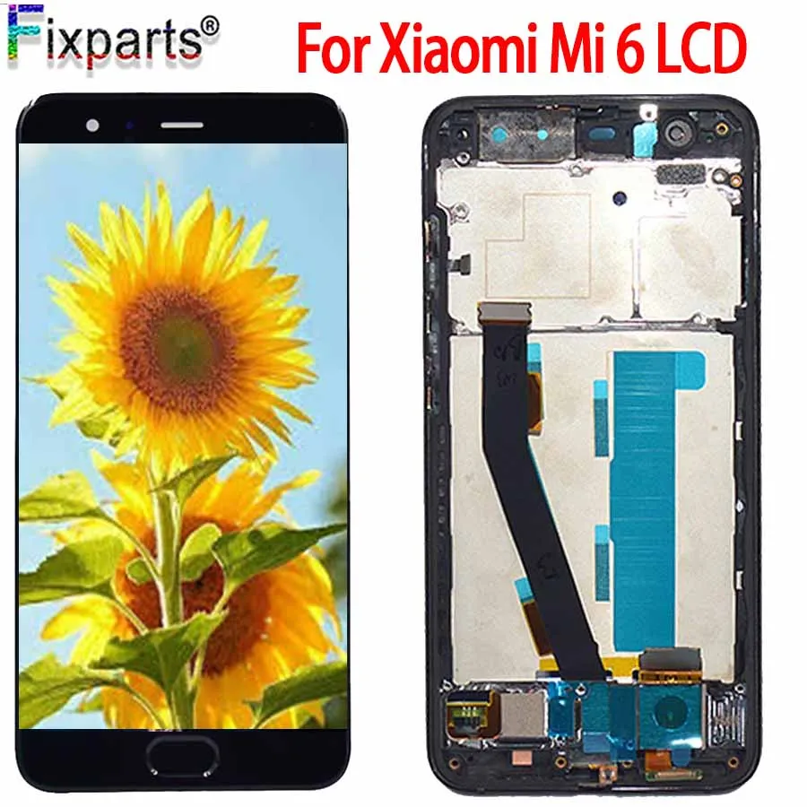 ЖК дисплей 5 15 дюйма для Xiaomi Mi 6 Mi6 сенсорный экран с рамкой и дигитайзером в сборе