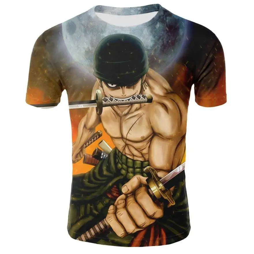 Luffy One Piece Аниме 3D печатные модные футболки мужские летние с коротким рукавом 2019