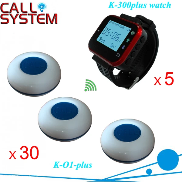 Customer press button for service 30 bell buzzer 5 wirst pager wireless catering equipment 433mhz
Customer press button for service 30 bell buzzer 5 wirst pager wireless catering equipment 433mhz
