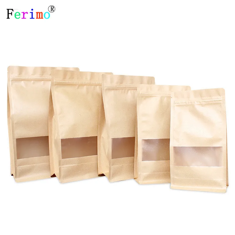 50pcs Sanding eight side sealing window the paper bag and paper bag food self-supporting bag for self sealing large packing bag
50pcs Sanding eight side sealing window the paper bag and paper bag food self-supporting bag for self sealing large packing bag