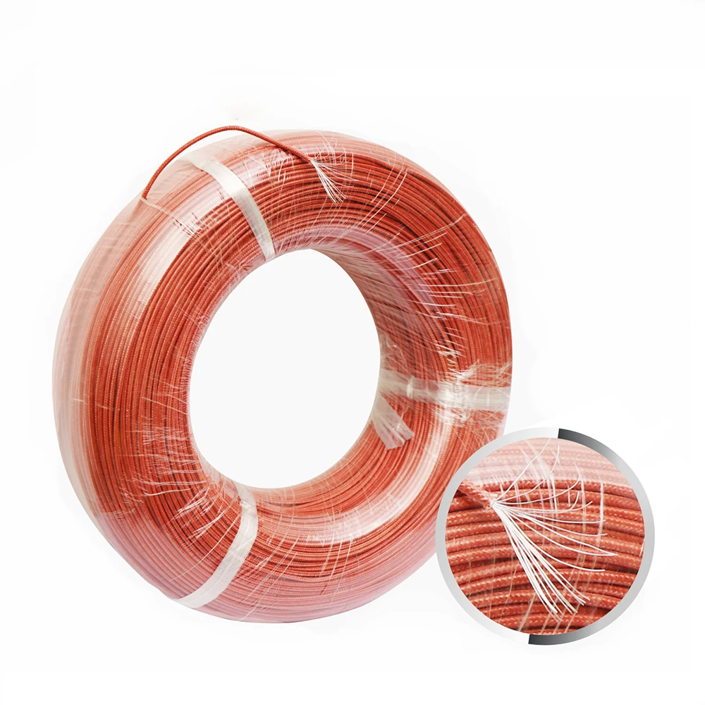 UL3122 18AWG Silicone Braided Wire High Temperature Wire Glass Fiber Silicone Fire-Retardant Thread Tinned Soft Copper Cable
UL3122 18AWG Silicone Braided Wire High Temperature Wire Glass Fiber Silicone Fire-Retardant Thread Tinned Soft Copper Cable