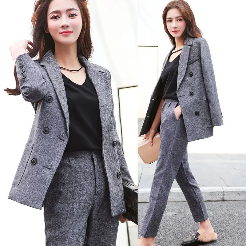 Women Pant Suits Small suit female Fashion casual spring Small suit+ trousers two-piece suit
Women Pant Suits Small suit female Fashion casual spring Small suit+ trousers two-piece suit