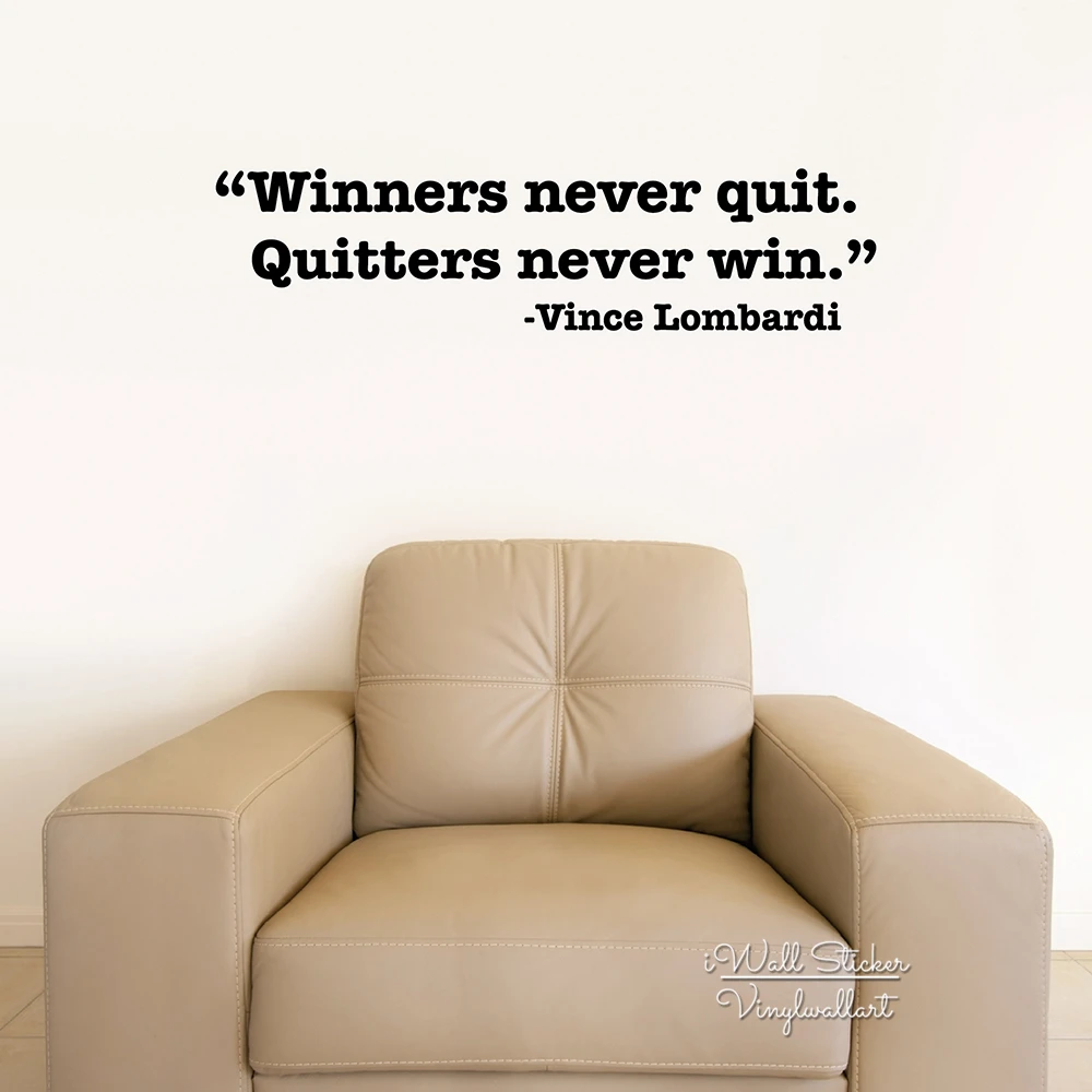 Winners Never Quit Quote Wall Sticker Motivational Quotes Wall Decal Inspirational Wall Quotes DIY Easy Wall Art Cut Vinyl Q109
Winners Never Quit Quote Wall Sticker Motivational Quotes Wall Decal Inspirational Wall Quotes DIY Easy Wall Art Cut Vinyl Q109