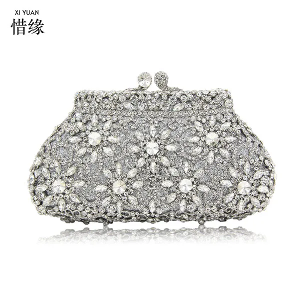 Fashion silver Crystal Evening Clutches Women Rhinestones Bridal Purses Wedding Prom Clutch Evening Bag Handbags Shoulder bag
Fashion silver Crystal Evening Clutches Women Rhinestones Bridal Purses Wedding Prom Clutch Evening Bag Handbags Shoulder bag