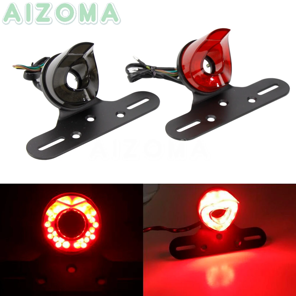 Motorcycle LED Taillight For Harley Cafe Racer Yamaha Chopper Rear Brake Stop Custom Tail Lights w/ License Plate Bracket Lamp
Motorcycle LED Taillight For Harley Cafe Racer Yamaha Chopper Rear Brake Stop Custom Tail Lights w/ License Plate Bracket Lamp