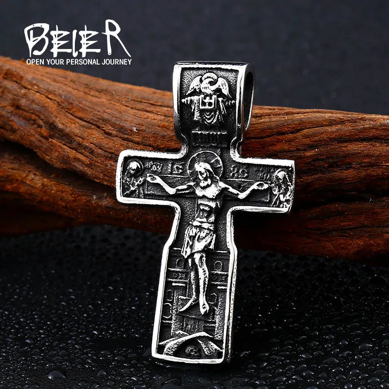 Beier 316L Stainless Steel Cross Jesus Necklace Pendant Skull Salvation for Men High Quality Jewelry LLBP8-381P
Beier 316L Stainless Steel Cross Jesus Necklace Pendant Skull Salvation for Men High Quality Jewelry LLBP8-381P