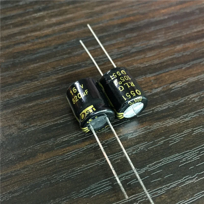 100 шт. 820 мкФ 16V OST RLG серии 10x12 5 мм длительный срок службы 16V820uF алюминиевый