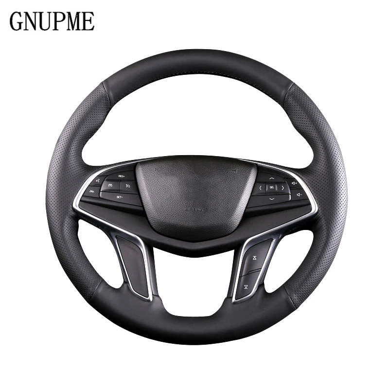 GNUPME Genuine Leather Hand-Stitched Black Car Steering Wheel Cover for Cadillac XT5 XTS ATSL XT5 SRX CT6 Interior Accessories
GNUPME Genuine Leather Hand-Stitched Black Car Steering Wheel Cover for Cadillac XT5 XTS ATSL XT5 SRX CT6 Interior Accessories